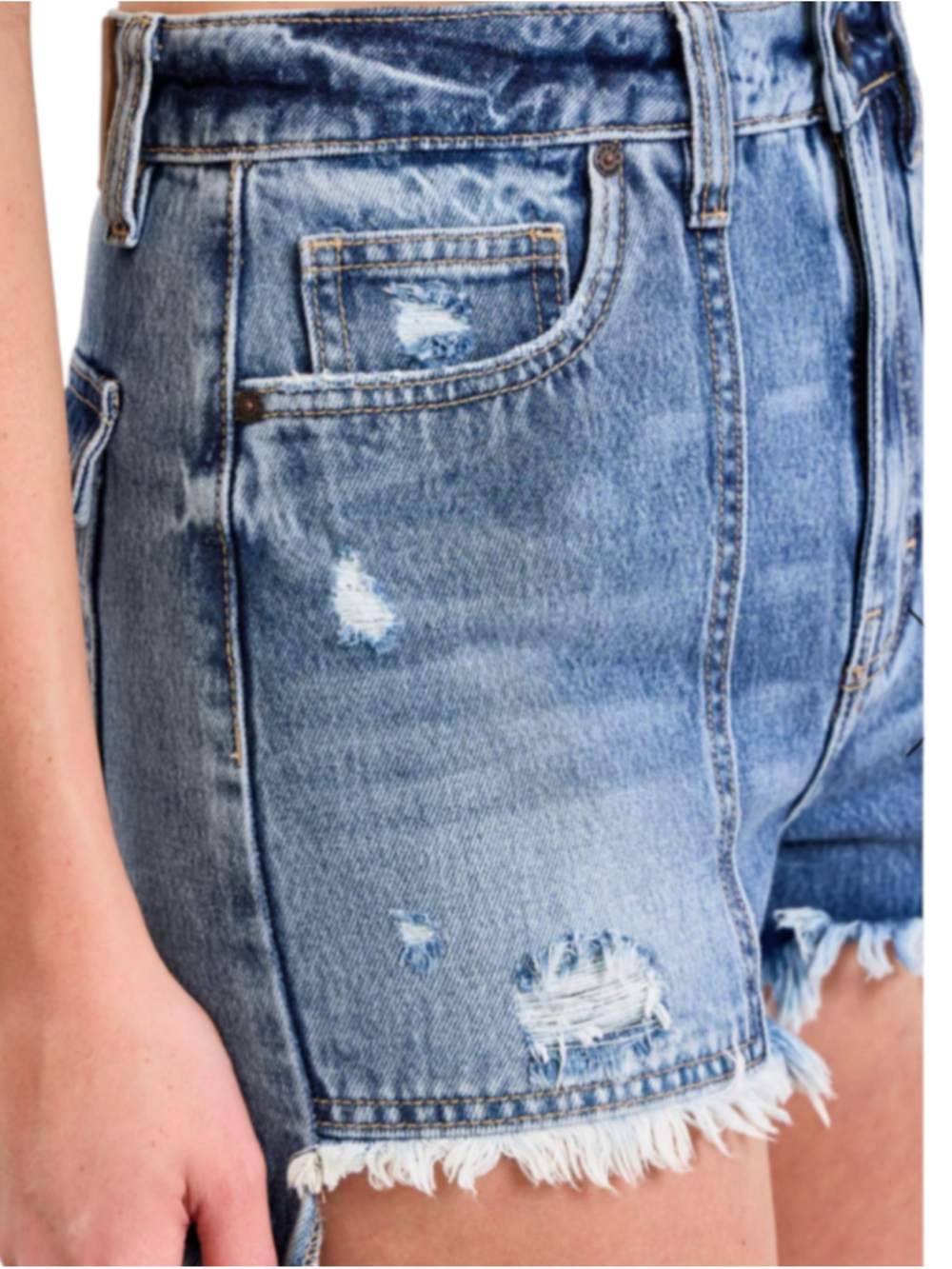 Hidden Los Angeles Denim Sophie Utility Pocket Mom Jean Shorts Small - Picture 12 of 12